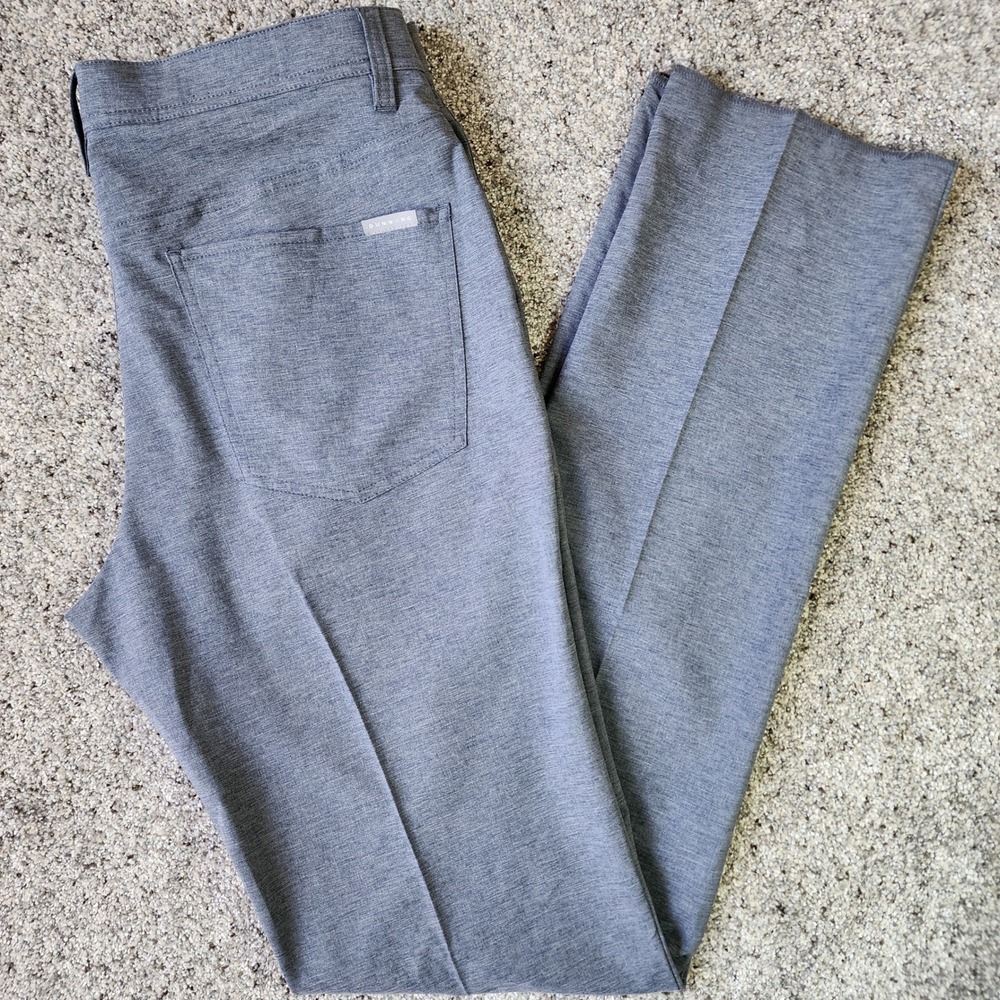 Dunning Golf Pants Mens 33/35(Measured) Gray Everbest Performance Stretch EUC